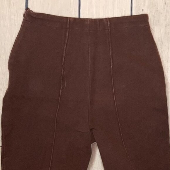 ESCADA SPORT Brown High Waist Slim Stretch Cotton Dress Casual Pants EU 36 US 6 - Picture 3 of 8